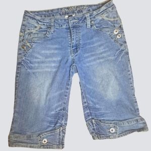 Knee Length Denim Shorts
